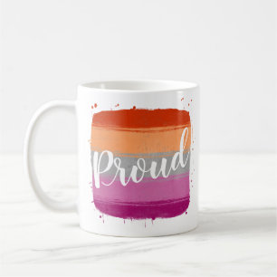 Tasse de café de la fierté du drapeau lesbien