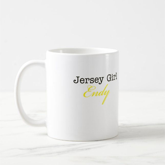 TASSE DE CAFÉ DE LA FILLE ENDY DU JERSEY - BLANC (Gauche)