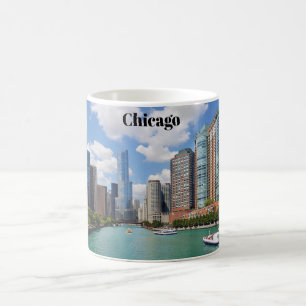 Tasse de café de la rivière Chicago