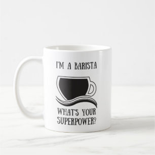 Tasse de café de la superpuissance de barman