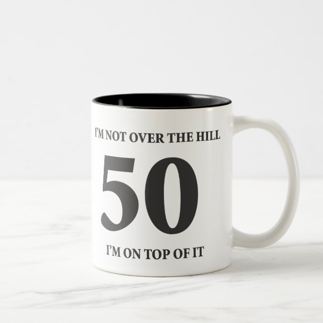 Tasse de café de l'anniversaire 50 (Droit)