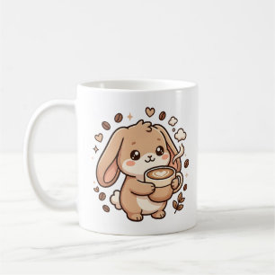 Tasse de café de lapin mignon Latte Cœur