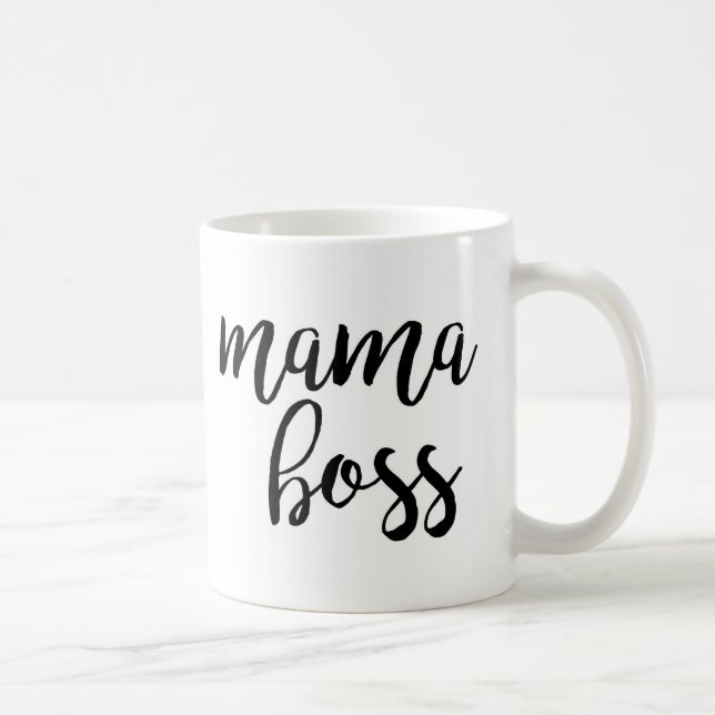 Tasse de café de maman Boss Typography (Droite)