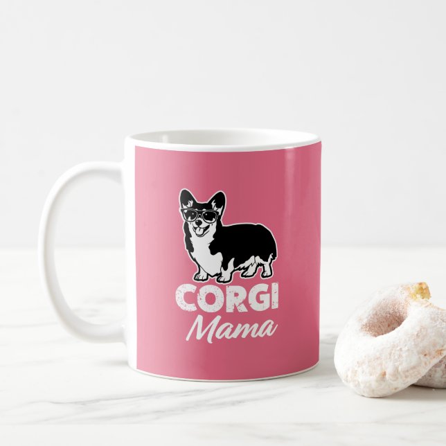 Tasse de café de maman de corgi (Avec donut)