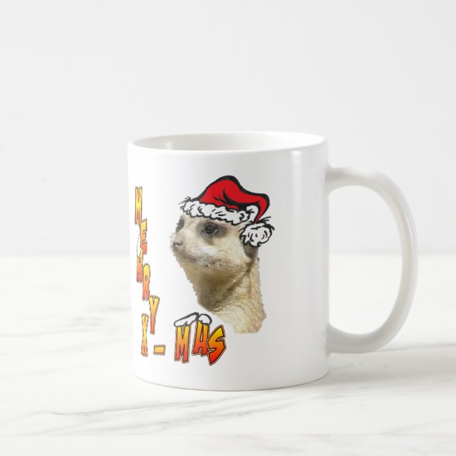 Tasse de café de Meerkat de Noël (Droite)