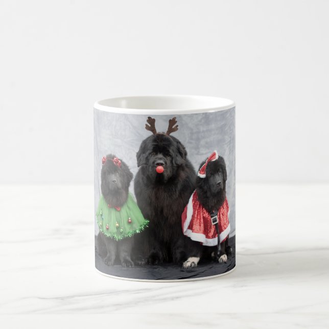 Tasse de café de Newfies de Noël (Centre)