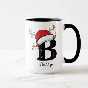Tasse de café de Noël avec alphabet personnalisé '