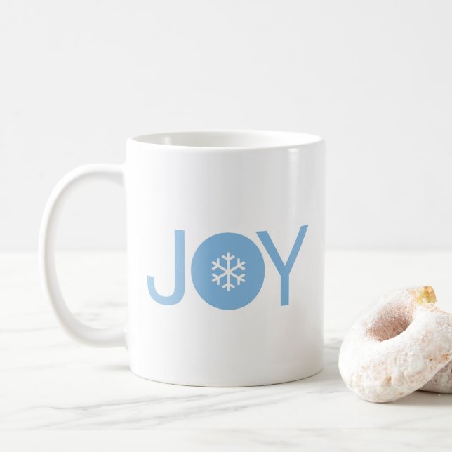 Tasse de café de Noël Blue Joy (Avec donut)