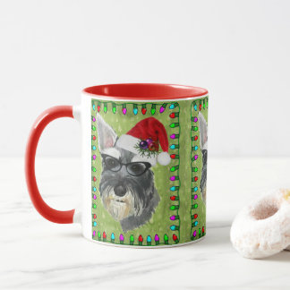 Tasse de café de Noël de Schnauzer