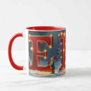 Tasse de café de Noël ELF Fêtes de fin d'année