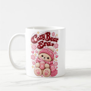Tasse de café de Noël rose mignonne de l'ère Cozy