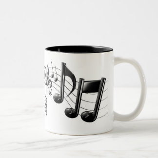 Tasse de café de note de musique