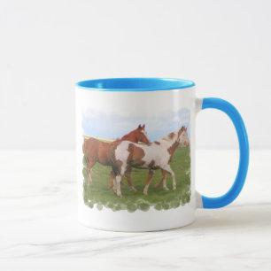 Tasse de café de paires de cheval
