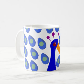 Tasse de café de paon