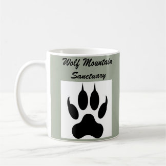 Tasse de café de patte de montagne de loup