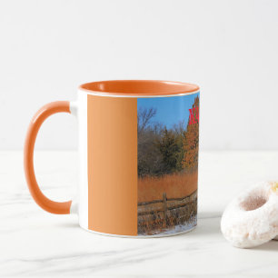 TASSE de café de paysage d'automne/hiver du Kansa