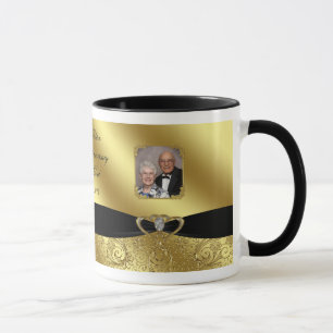 Tasse de café de photo d'anniversaire de mariage