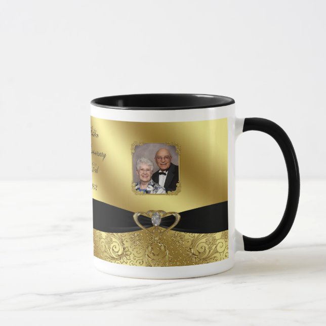 Tasse de café de photo d'anniversaire de mariage (Droite)