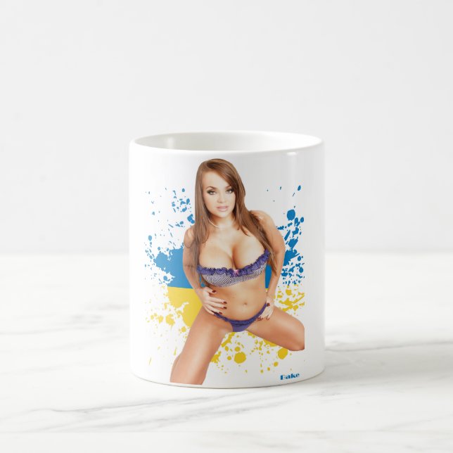 Tasse de café de pin-up sexy de fille (Centre)