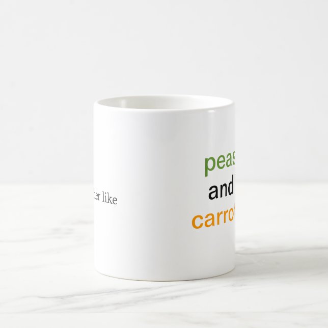 Tasse de café de pois et de carottes (Centre)