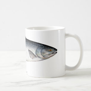 Tasse de café de poissons de Chinook/saumon quint
