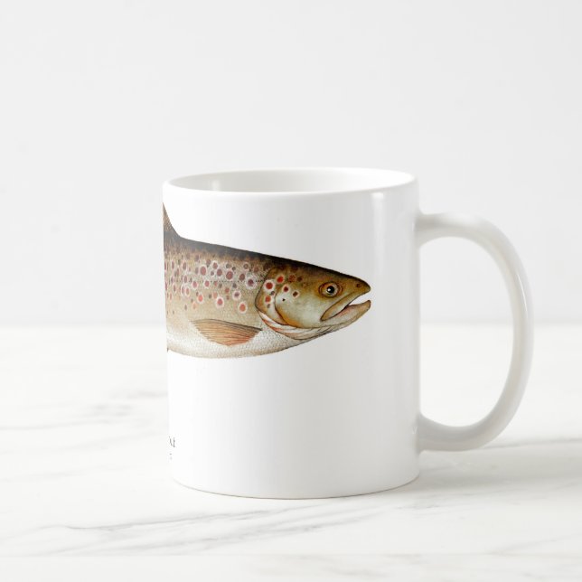 Tasse de café de poissons de truite Brown (Droite)