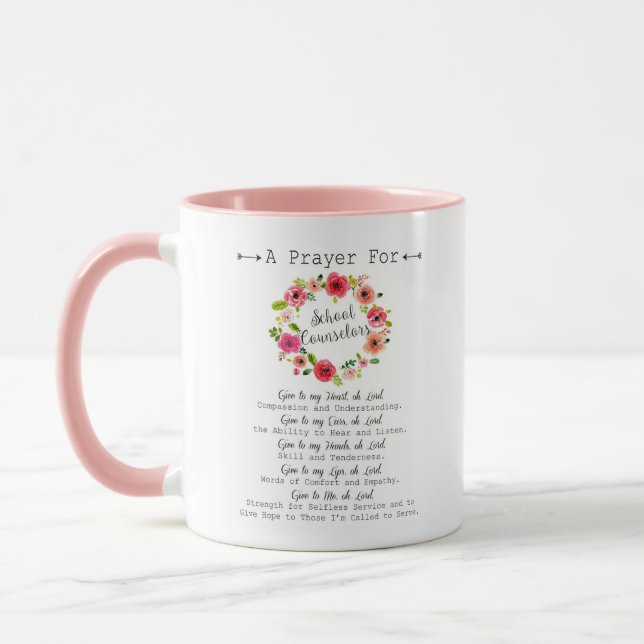 Tasse de café de prière de conseiller d'école (Gauche)