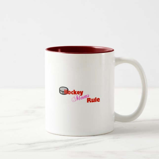Tasse de café de règle de mamans d'hockey (Droit)