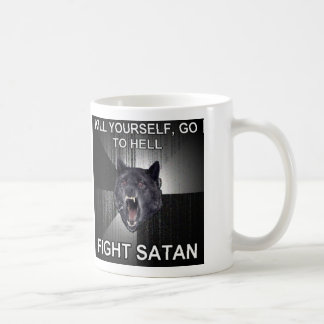 Tasse de café de Satan de combat
