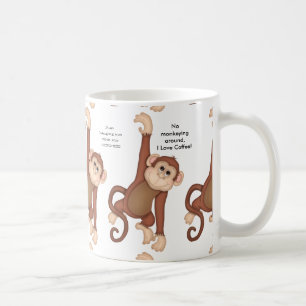 Tasse de café de singes et d'énonciations