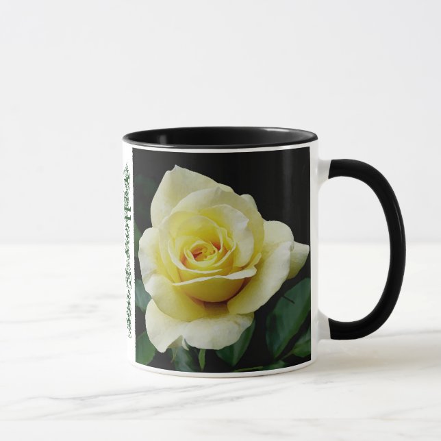 Tasse de café de sonnerie de rose jaune (Droite)