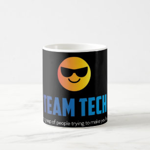 Tasse de café de technologie d'équipe