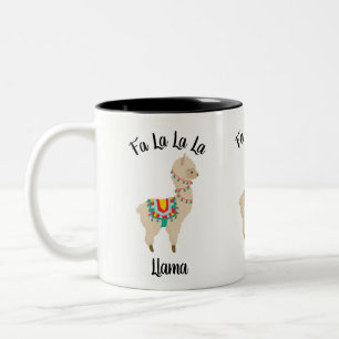 Tasse de café de thé de lumières de Noël de lama