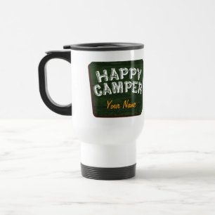 Tasse de café de voyage de profondément satisfai
