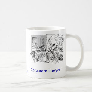 Tasse de café d'entreprise morte d'avocat de