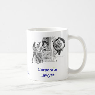Tasse de café d'entreprise morte d'avocat de