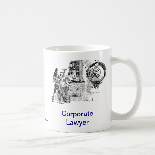 Tasse de café d'entreprise morte d'avocat de (Droite)