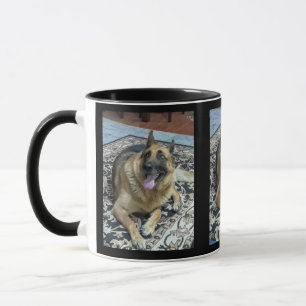 Tasse de café d'expressions de chien de berger