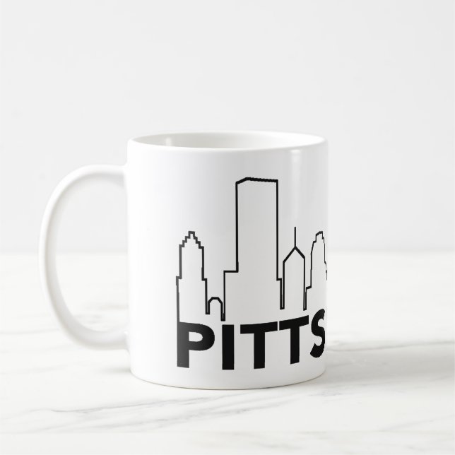 Tasse de café d'horizon de Pittsburgh (noir) (Gauche)