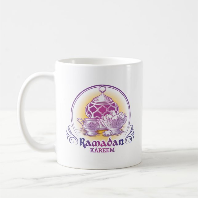 Tasse de café d'illustration de Ramadan Kareem (Gauche)