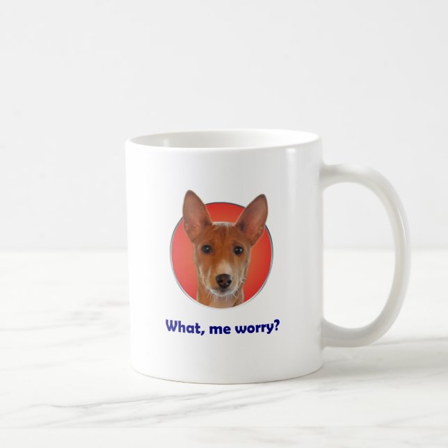 Tasse de café d'inquiétude de Basenji (Droite)