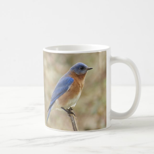 Tasse de café d'oiseaux bleus (Droite)