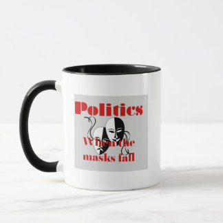 Tasse de café dramatique sur la politique quand le