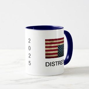Tasse de café Drapeau américain en détresse