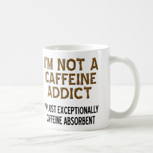 Tasse de café drôle absorbante de caféine ou tasse
