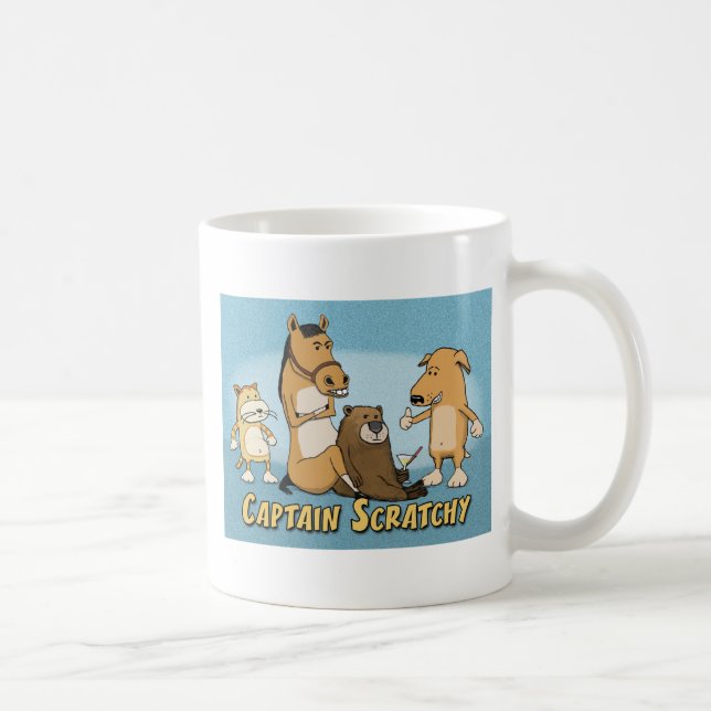 Tasse de café drôle : Capitaine Scratchy (Droite)