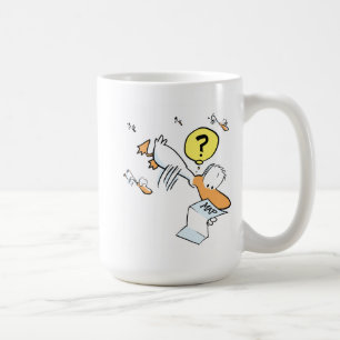 Tasse de café drôle de bande dessinée d'aviatio