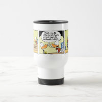 Tasse de café drôle de bande dessinée de canard