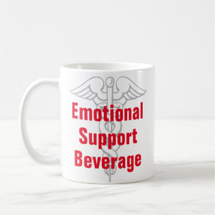 Tasse de café drôle de boisson émotive de soutien