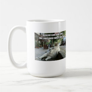 Tasse de café drôle de chat
